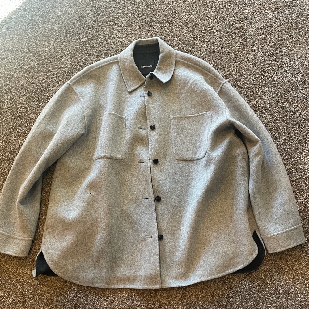 Madewell Charcoal wool overcoat women xl